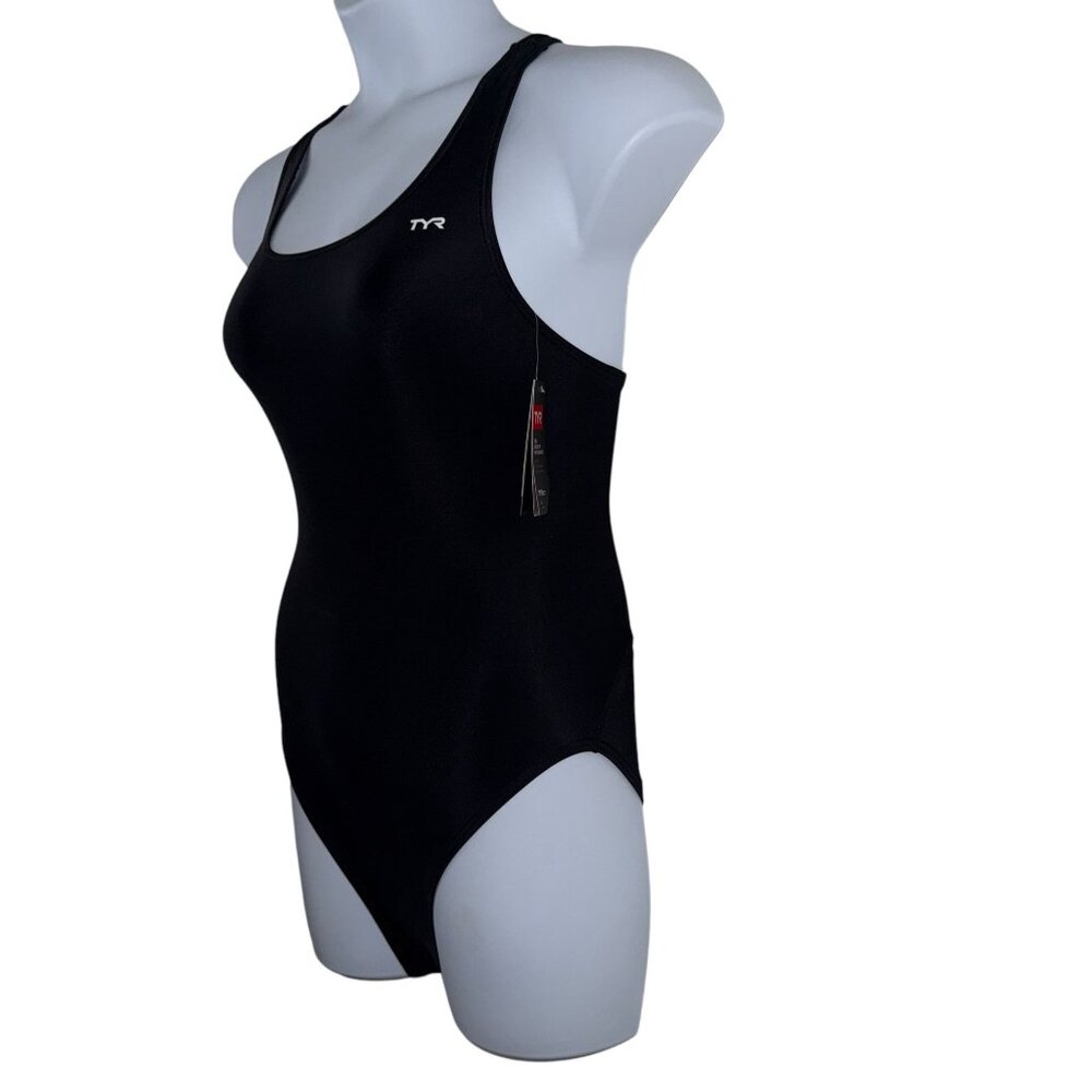 NWT TYR Durafast Elite Maxfit One Piece Swimsuit Womens 40 1X Plus Size Black - Picture 5 of 9